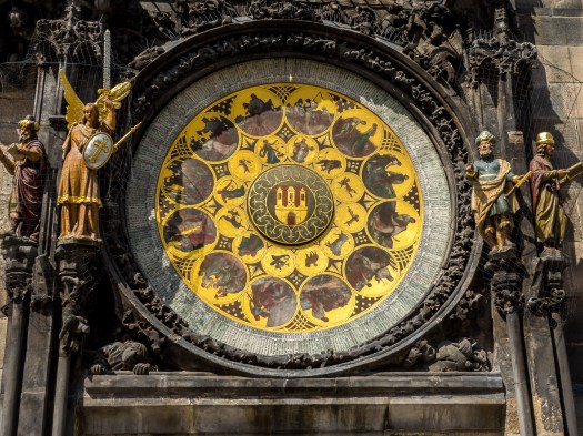 Prague clock tower bottom